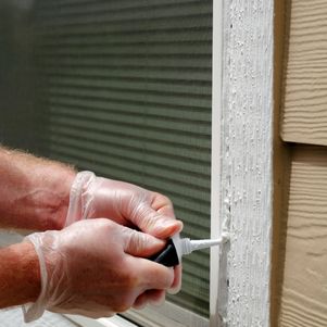 Seal up drafts around windows and doors: 