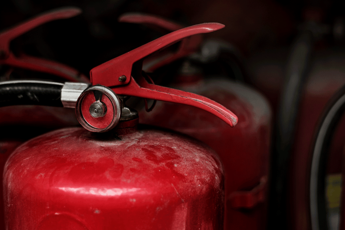 Dangerous expired fire extinguisher canister