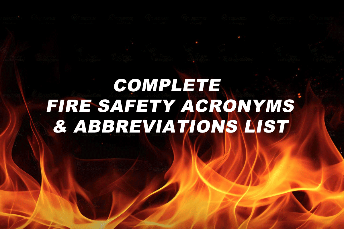 Complete Fire Safety Acronyms & Abbreviations List for Firefighters