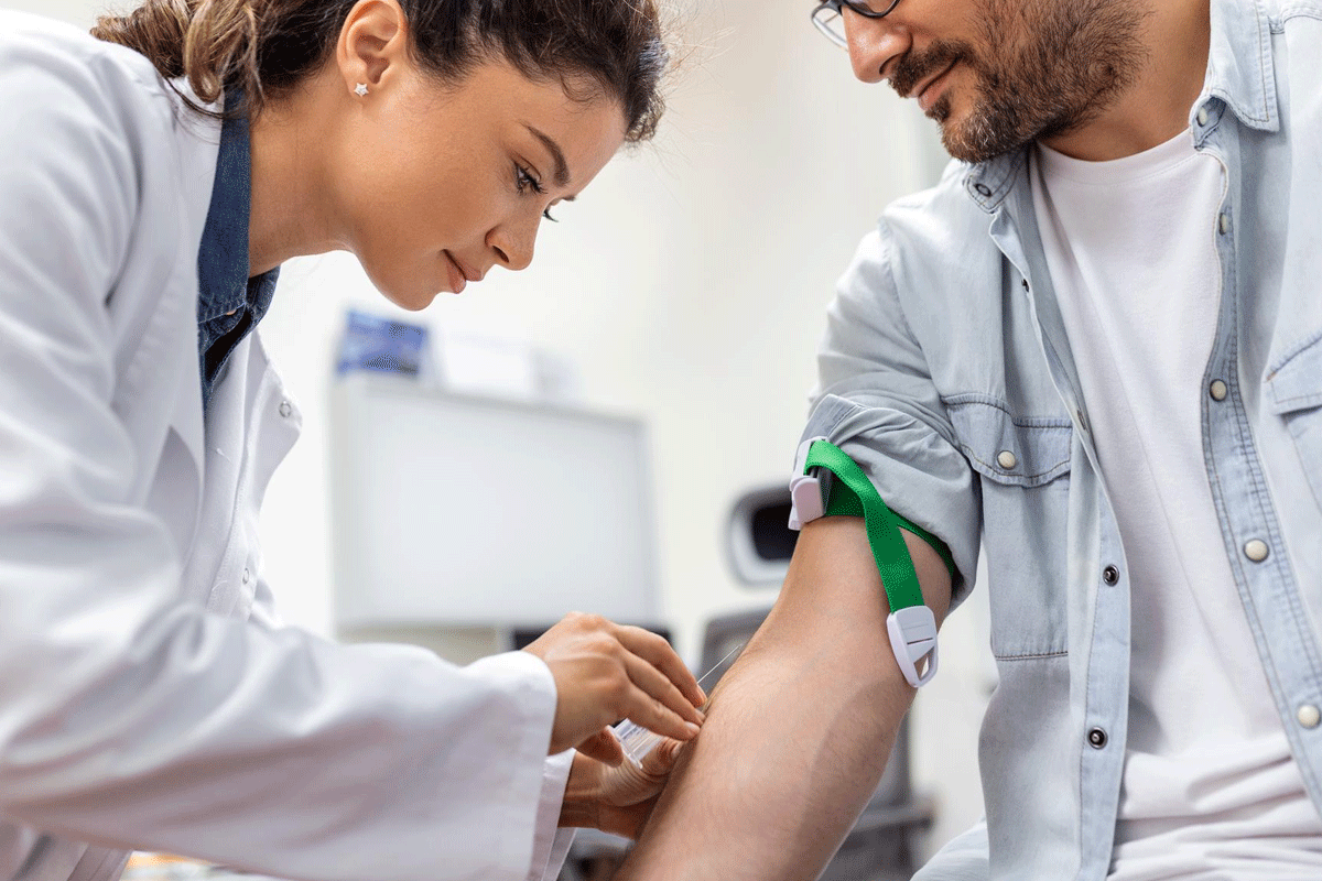 Firefighter getting drug tested