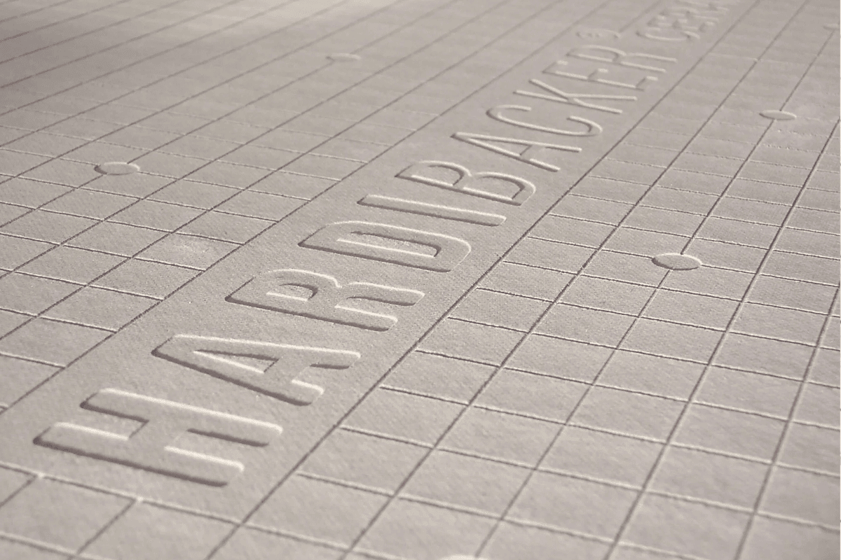 Fireproof HardieBacker cement board on floor